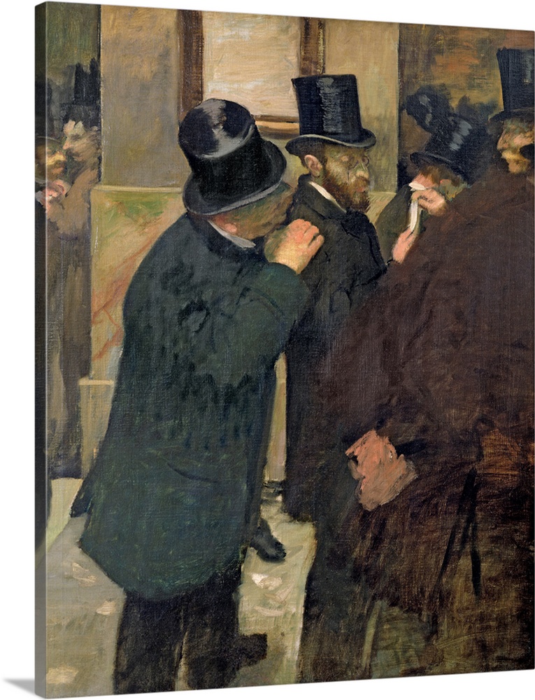 XIR33376 At the Stock Exchange, c.1878-79 (oil on canvas)  by Degas, Edgar (1834-1917); 100x82 cm; Musee d'Orsay, Paris, F...