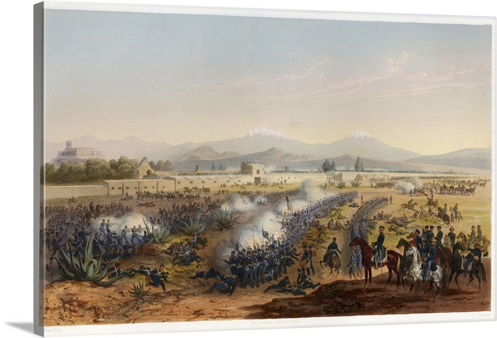 Originally a colour lithograph. Molino Del Rey - Attack Upon The Molino, From The War Between The United States And Mexico...