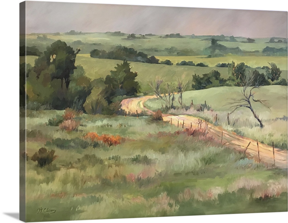 Backroad osage, 2006. (Originally oil on canvas.)