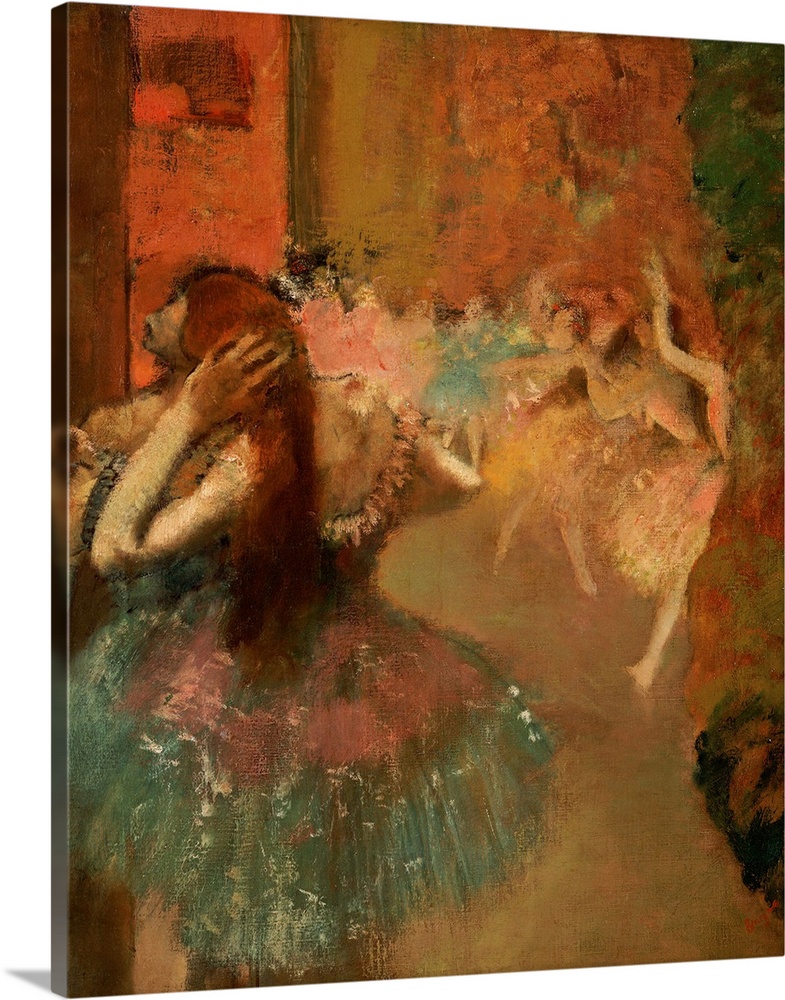 Ballet Scene (pastel on canvas) by Degas, Edgar (1834-1917)