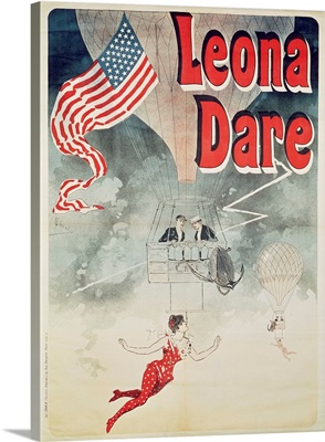 Ballooning: Leona Dare' poster, 1890