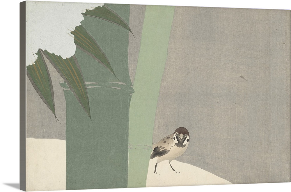 2909674 Bamboo in the snow, 1909 (woodblock print) by Sekka, Kamisaka (1866-1942); 30.2x46 cm; Rijksmuseum, Amsterdam, The...