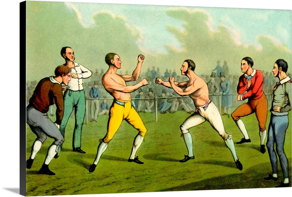 Bare-knuckle boxing by Alken, Henry Thomas (1785-1851). Originally an engraving.