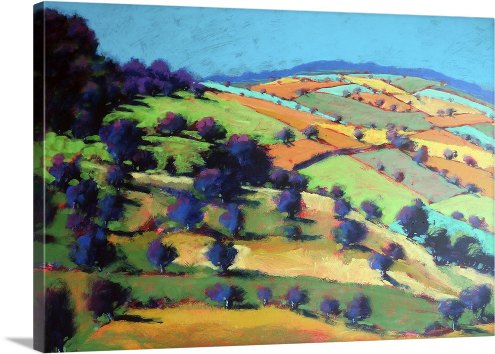 Barrowwake looking northwest. (Detail #1), 2025. (Originally acrylic on board.)