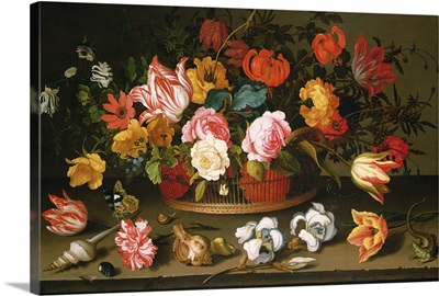 Basket of flowers, 1625