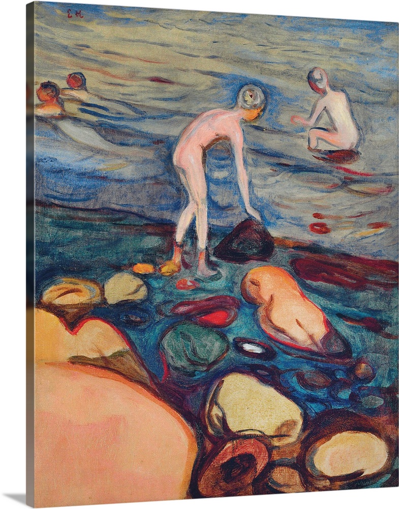 Bathers, 1897-1899 (originally oil on canvas) by Munch, Edvard (1863-1944)