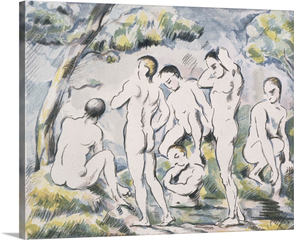 Bathers In A Landscape, 1898 (Originally a color lithograph)