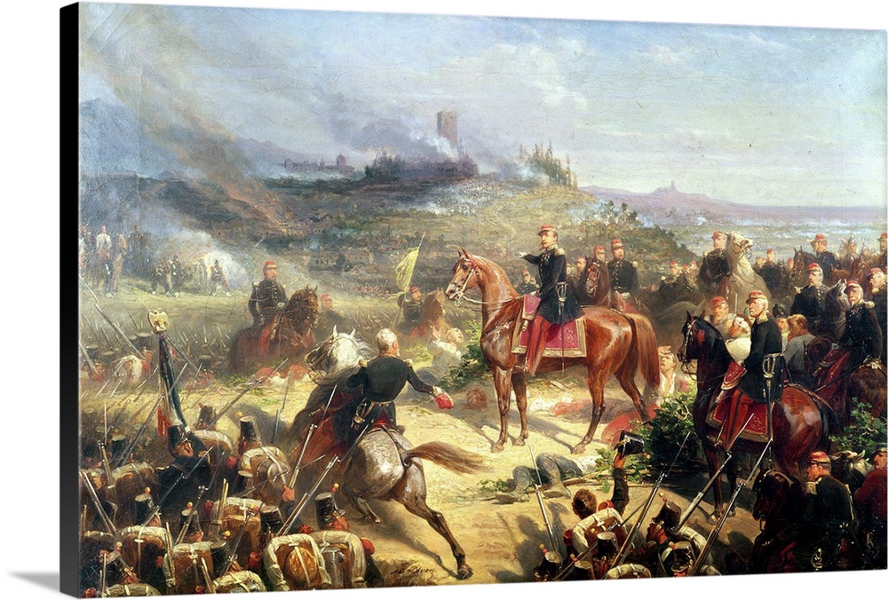 Battle of Solferino, 24th June 1859 (oil on canvas) by Yvon, Adolphe (1817-93)