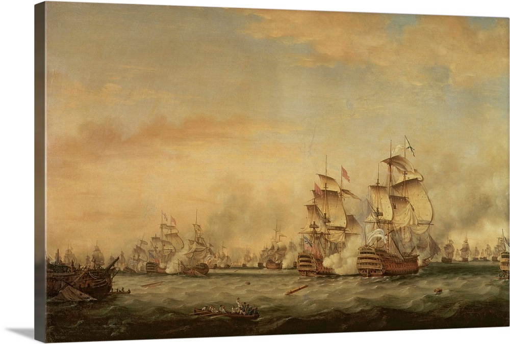 BAL2375 Battle of the Saints, 1782 by Whitcombe, Thomas (1760-1824); National Maritime Museum, London, UK; (add.info.: Les...