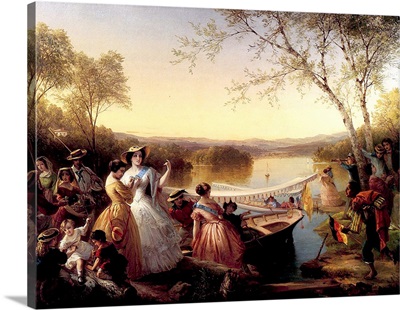 Before a Ladies' Boat Race, Lake Mahopac, 1864-65 (oil on canvas)