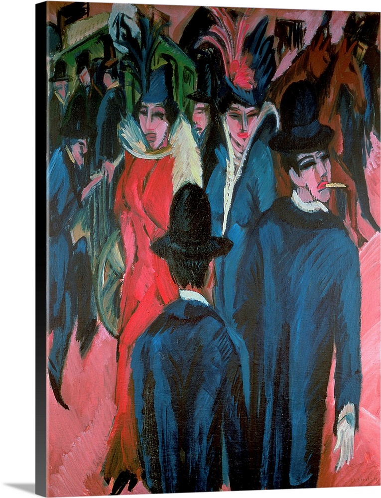 BAL41032 Berlin Street Scene, 1913 (oil on canvas)  by Kirchner, Ernst Ludwig (1880-1938); 121x95 cm; Neue Galerie, New Yo...