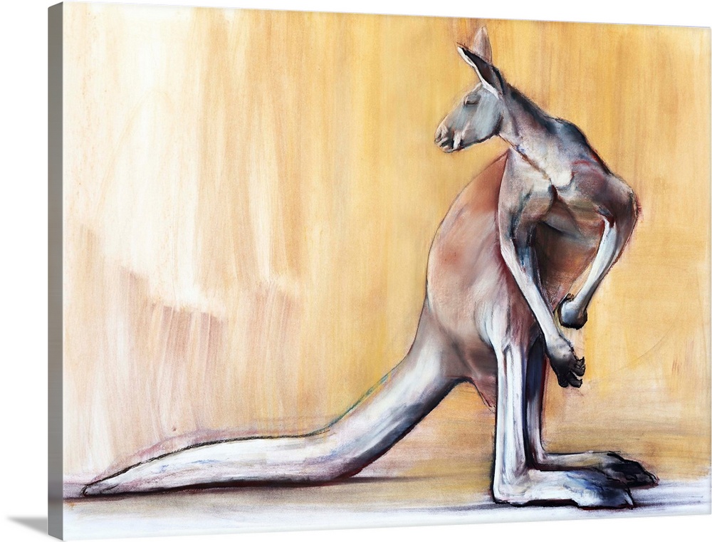 Big Red (Kangaroo), 2014, originally pastel and charcoal on paper.