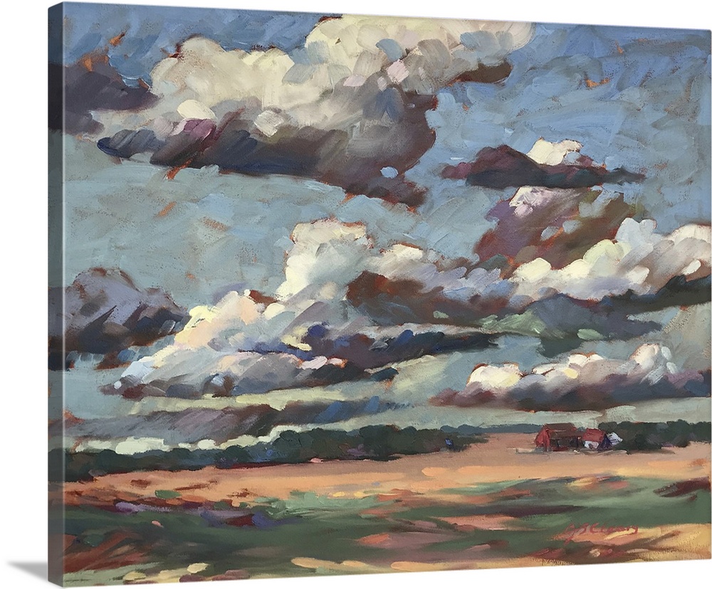 Big sky cloud series, 1994. (Originally oil on canvas.)