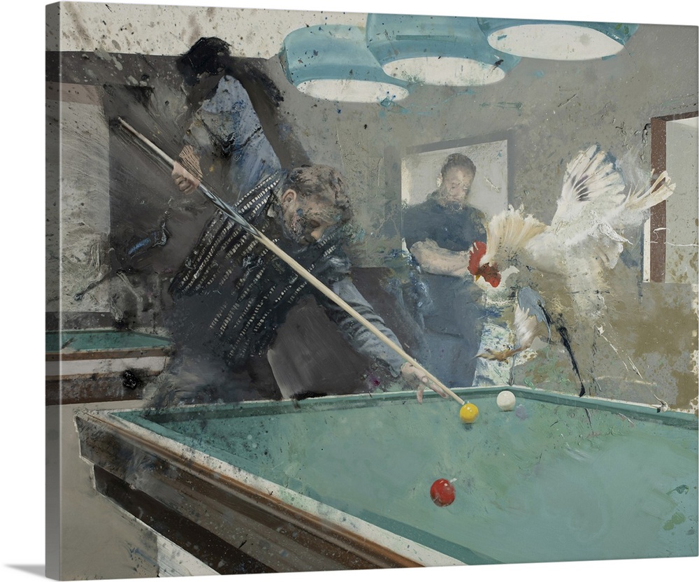 Billiards With Rooster II, 2022