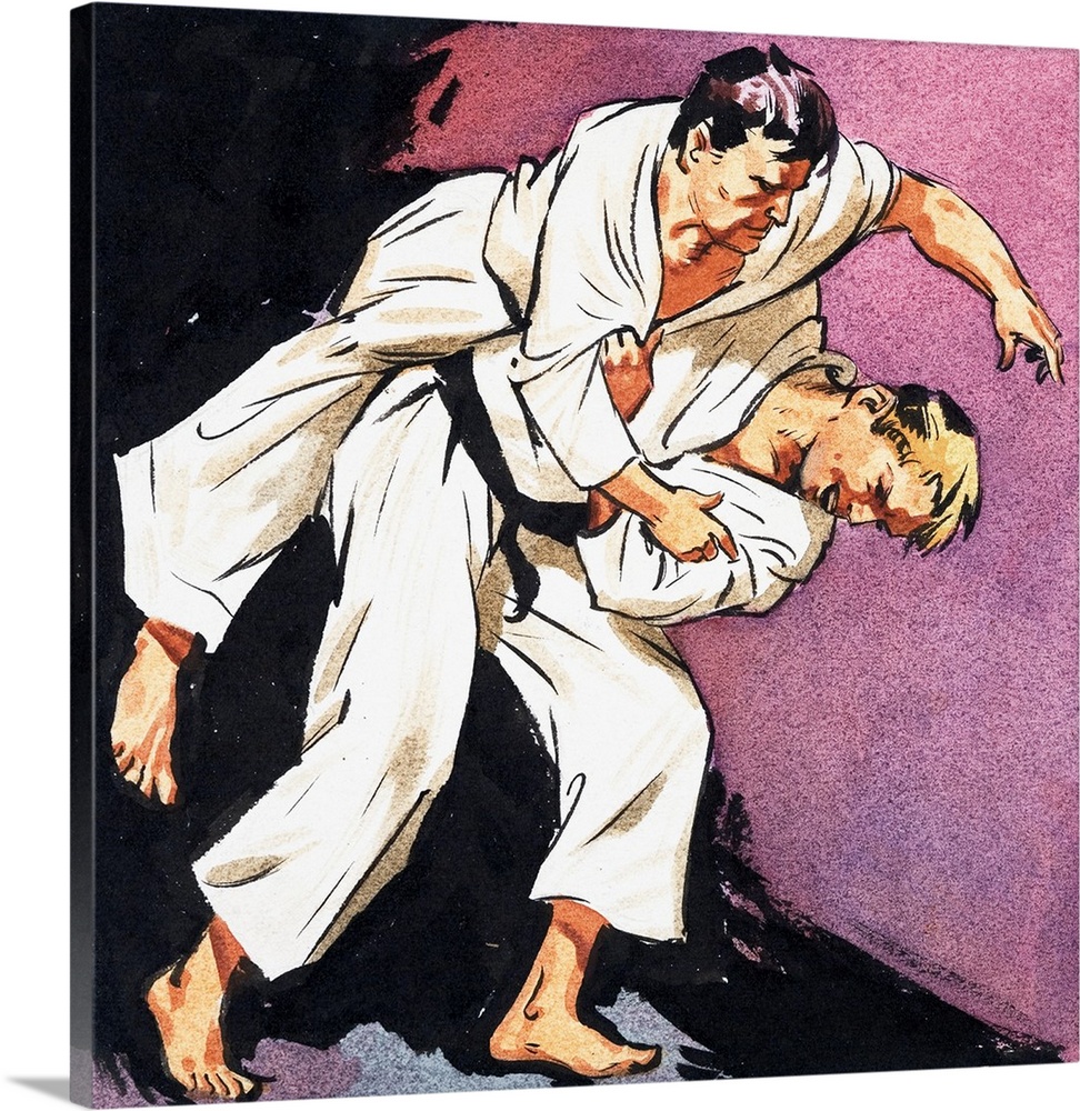 Black Belt Judo. Panel from cover of Look and Learn no. 233 (2 July 1966).