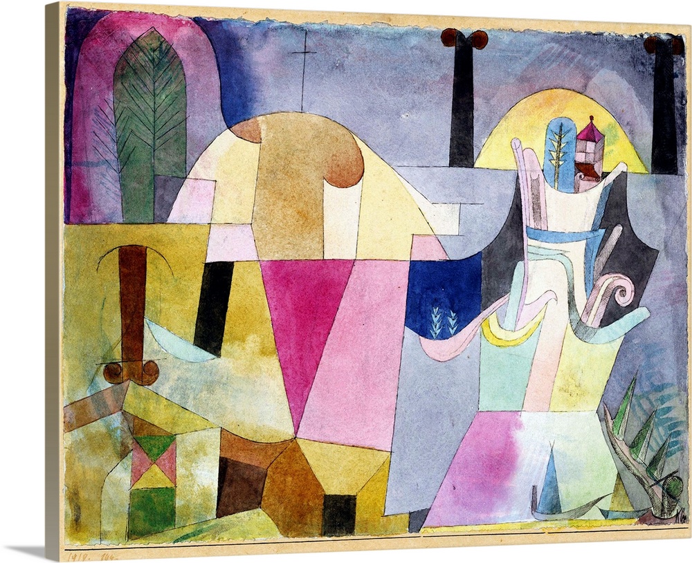 Black Columns in a Landscape, 1919 (originally w/c and ink on paper mounted on cardboard) by Klee, Paul (1879-1940)