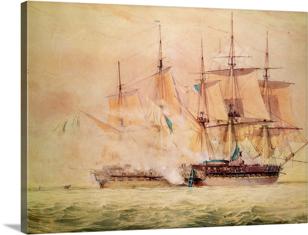 BAL5835 Boarding the 'Chesapeake' (w/c on paper)  by Schetsky, John Christian (1778-1874); watercolour on paper; Private C...