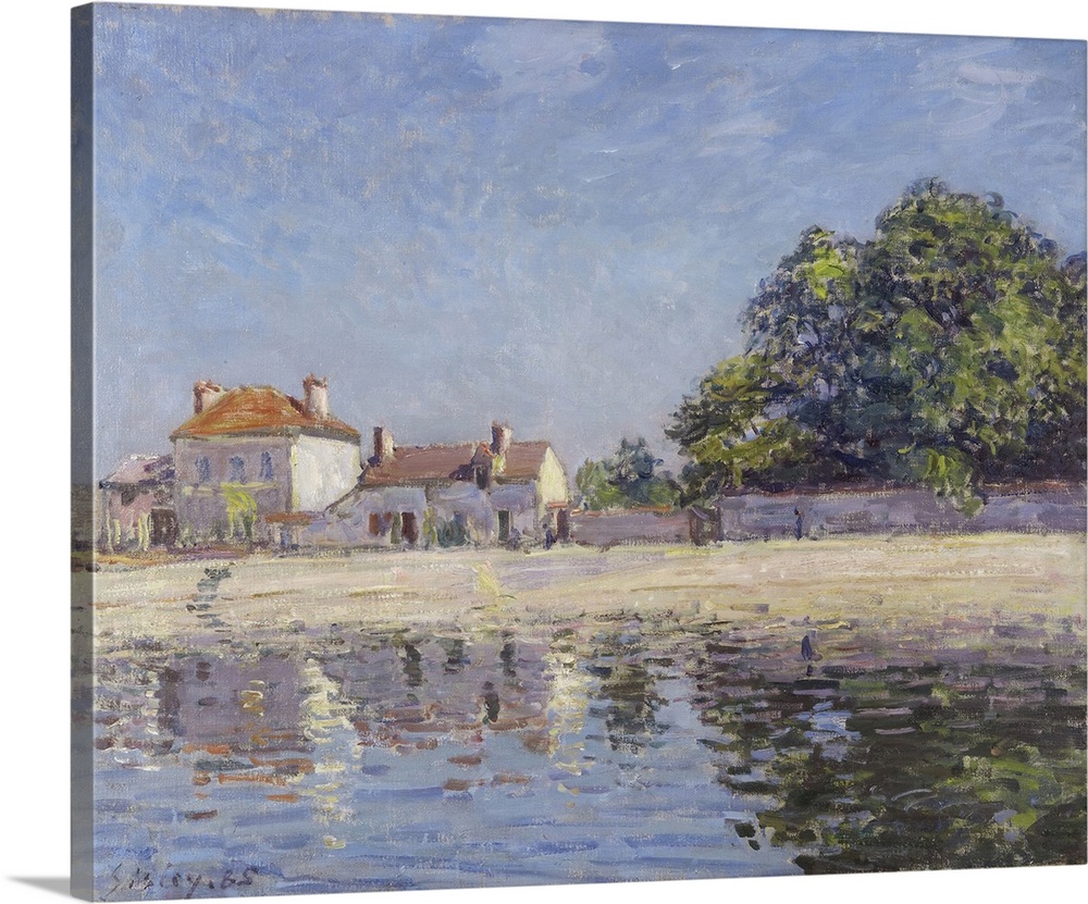 Bords du Loing, Saint-Mammes by Alfred Sisley (1839-1899), originally oil on canvas, paint in 1885.