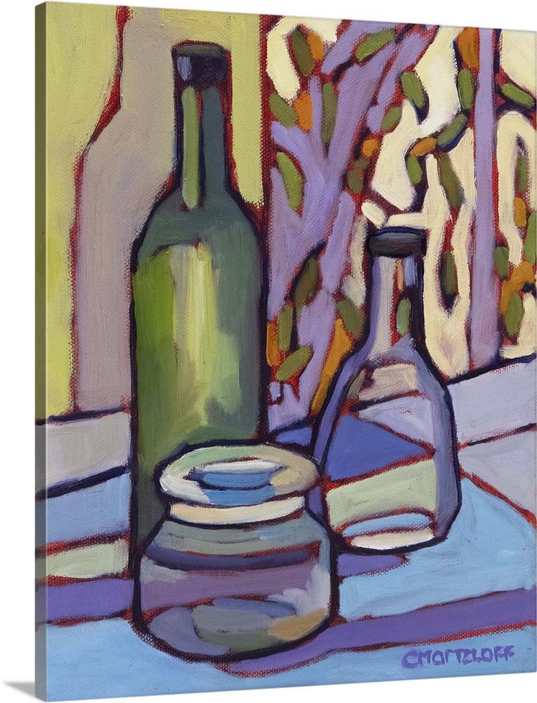 Bottled moments, 2024. (Originally oil on canvas.)