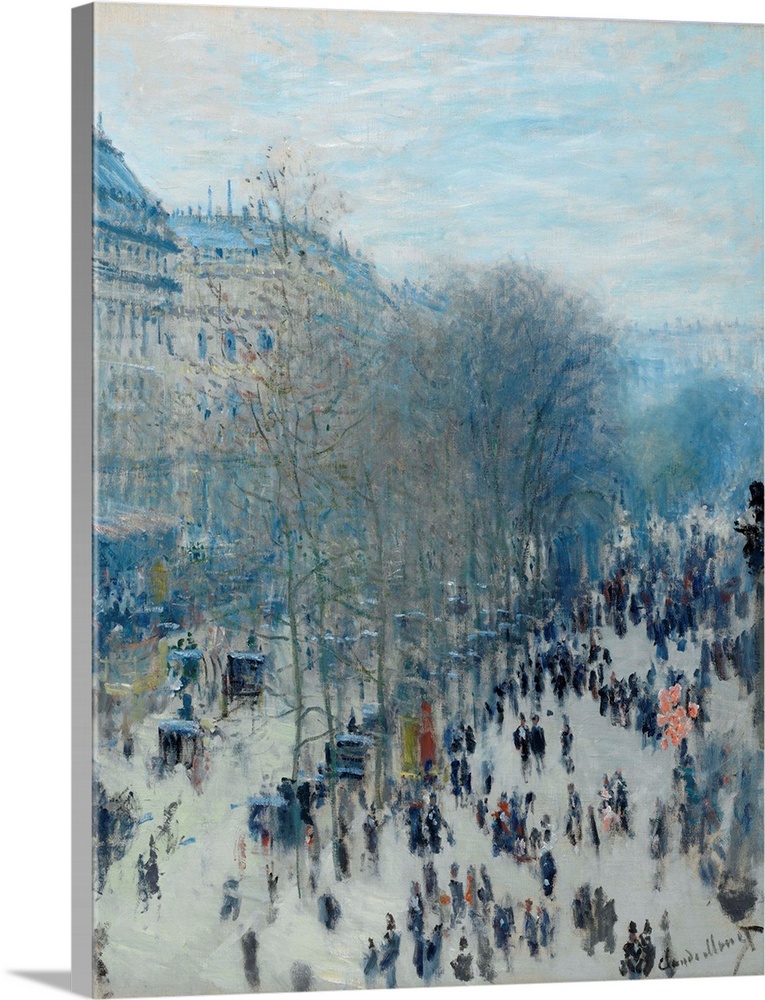 Painting by Claude Monet of the Boulevard des Capucines.