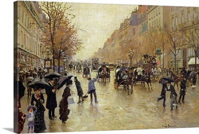 Boulevard Poissonniere in the Rain, c.1885