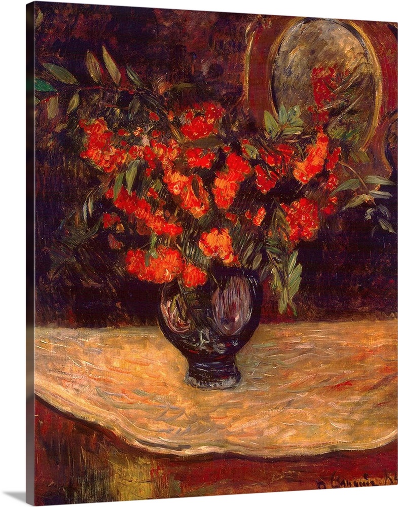 BAL385515 Bouquet, 1884 (oil on canvas)  by Gauguin, Paul (1848-1903); Hermitage, St. Petersburg, Russia; French, out of c...