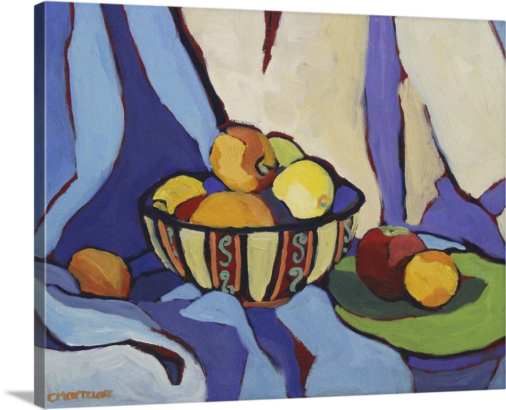 Bowl still life, 2019. (Originally oil on canvas.)