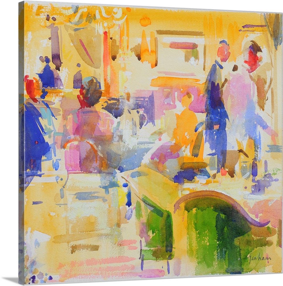 Breakfast at The Carlyle, New York (originally w/c on paper) by Graham, Peter