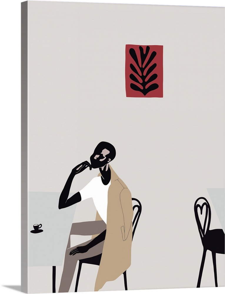 Cafe Scene with Matisse, 2016. Originally digital.