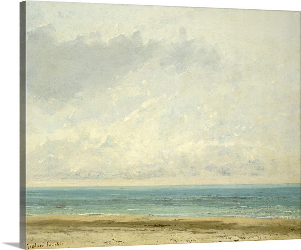 Calm Sea, 1866, oil on canvas.  By Gustave Courbet (1819-77).