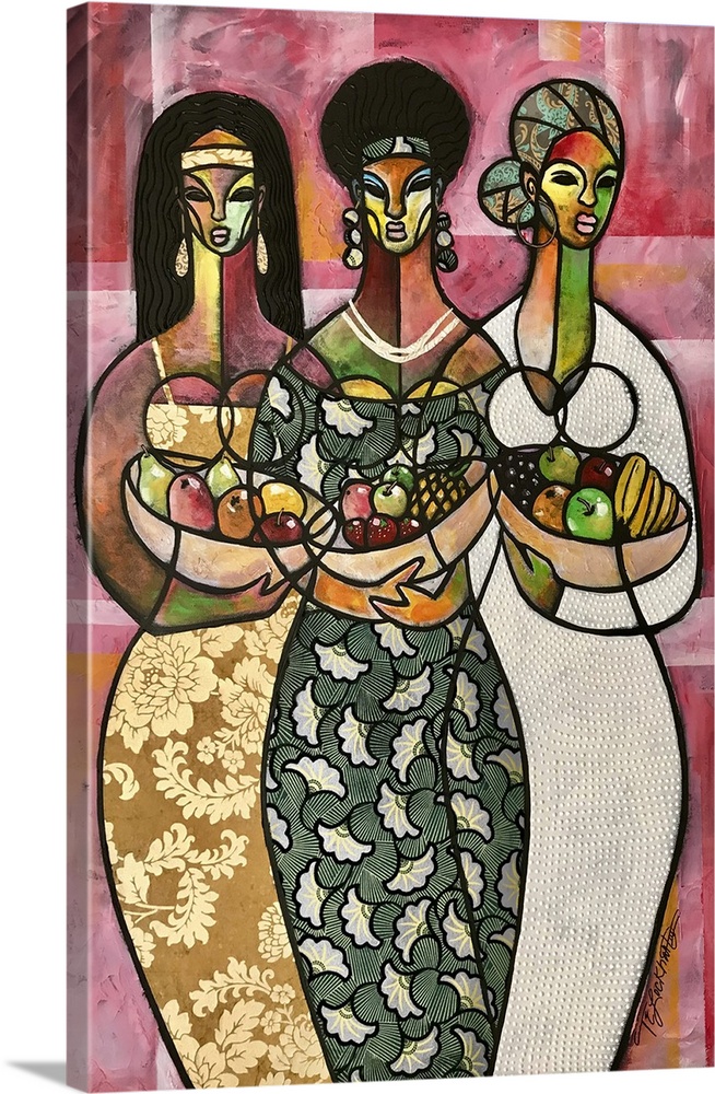 Carriers of good fruit, 2019. (Originally mixed media on canvas.)