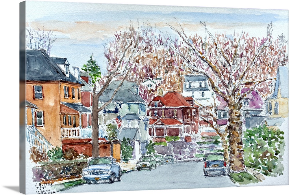 Catlin Ave., 2017 (originally watercolor) by Butera, Anthony