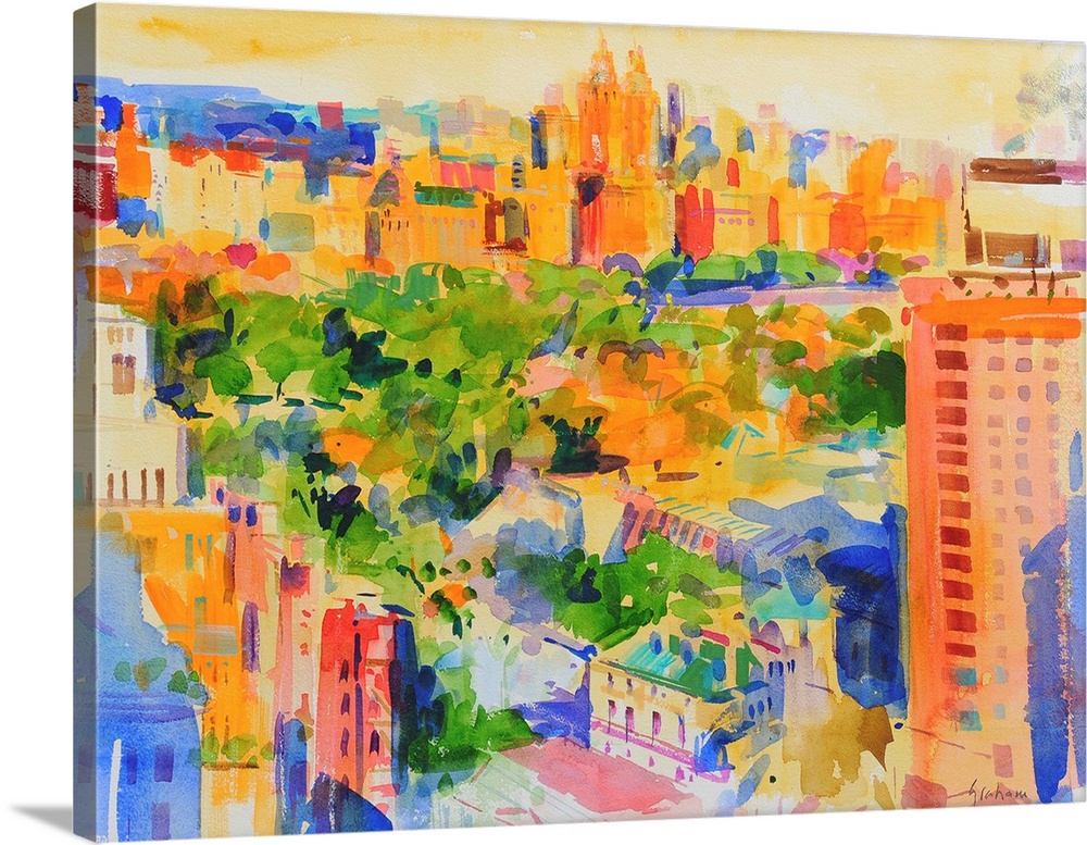 Central Park from The Carlyle (originally w/c on paper) by Graham, Peter