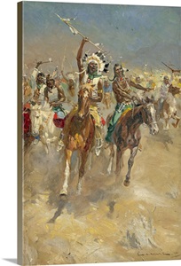 Charging Indians on Horseback image thumbnail