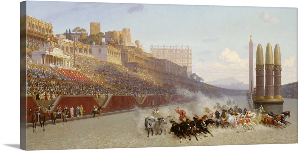 Chariot Race, 1876, oil on cradled panel.