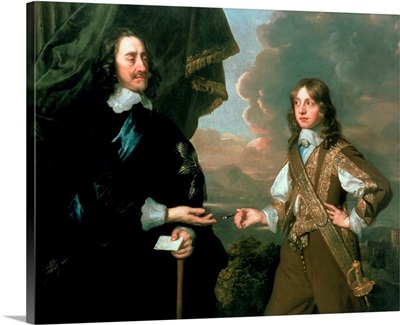 Charles I (1600-49) and James, Duke of York (1633-1701), c.1647 (oil on canvas)