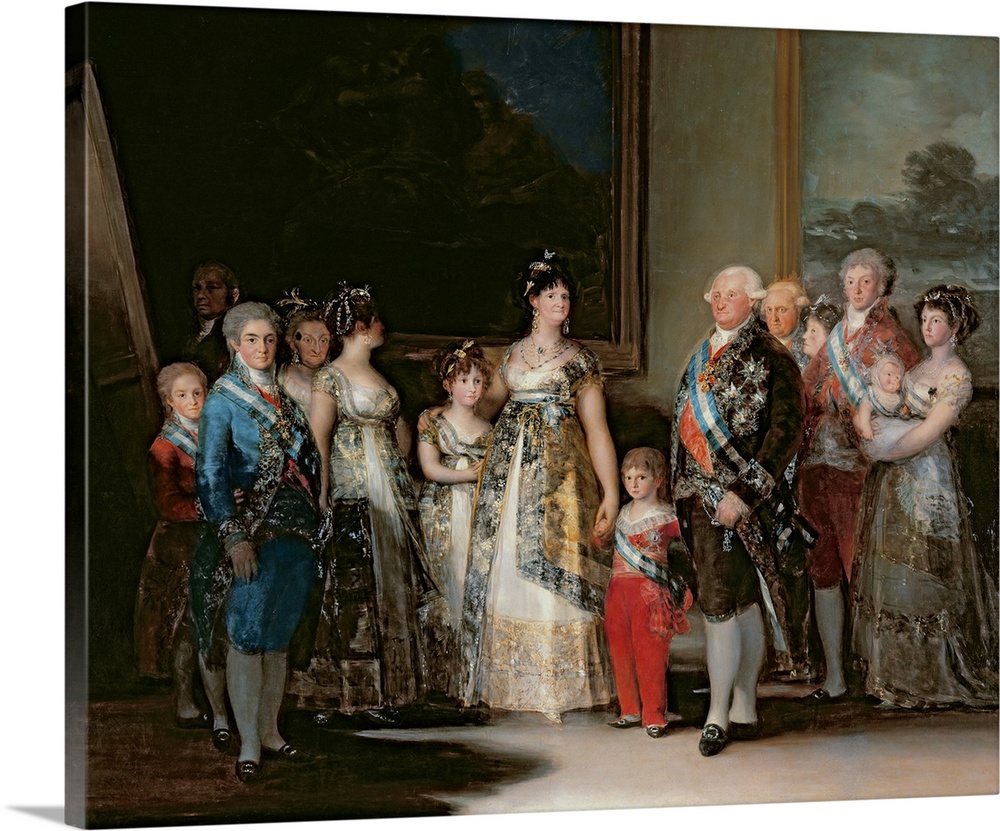 XIR471 Charles IV (1748-1819) and his family, 1800 (oil on canvas)  by Goya y Lucientes, Francisco Jose de (1746-1828); 28...