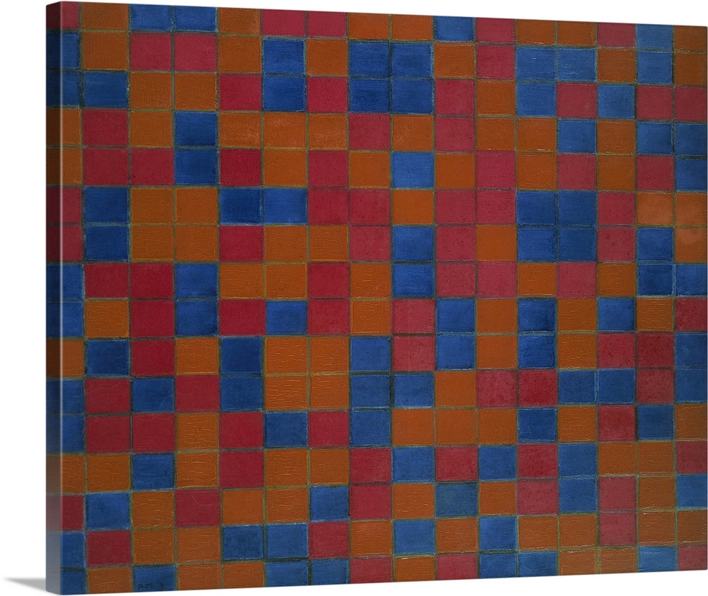 Checker board composition with dark colours, 1919, by Piet Mondrian (1872-1944). Netherlands, 20th century