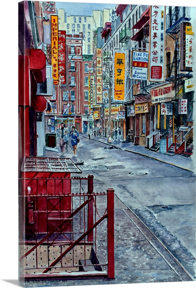 Chinatown, NYC, 2018 (originally watercolor) by Butera, Anthony