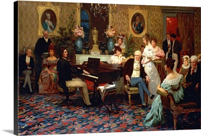 Chopin Playing the Piano in Prince Radziwill's Salon, 1887