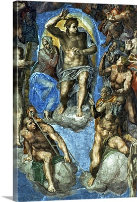 Christ, detail from 'The Last Judgement', in the Sistine Chapel,