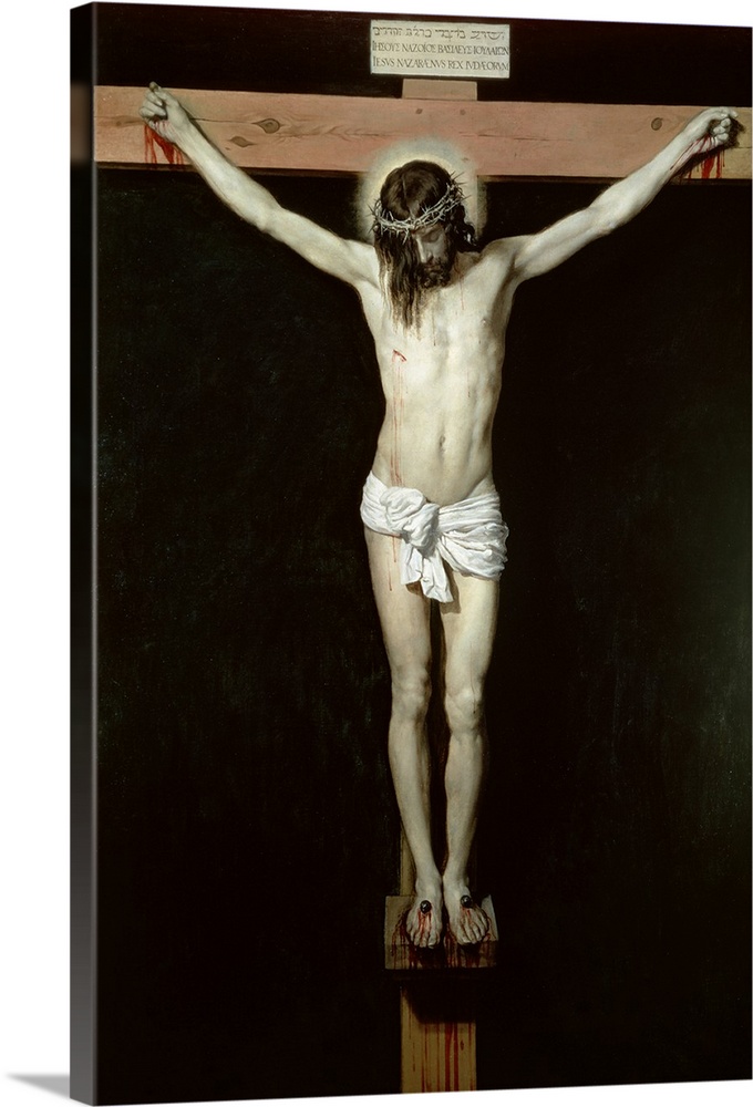 XJL44945 Christ on the Cross, c.1630 (oil on canvas)  by Velazquez, Diego Rodriguez de Silva y (1599-1660); 248x169 cm; Pr...