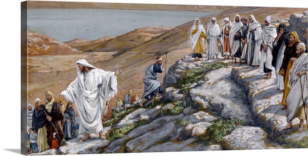 Christ Sending Out the Seventy Disciples, Two by Two, illustration for 'The Life of Christ', c.1884-96 (w/c