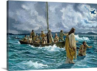 Christ walking on the Sea of Galilee