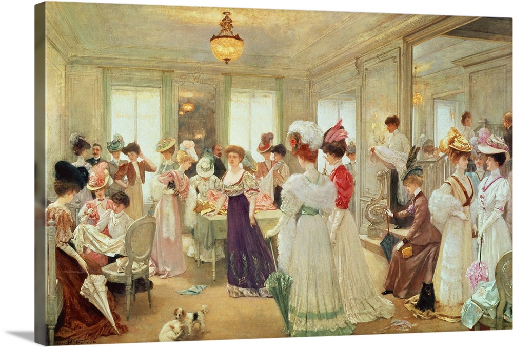 BAL2535 Cinq Heures chez le Couturier Paquin, 1906  by Gervex, Henri (1852-1929); oil on canvas; House of Worth, London, U...