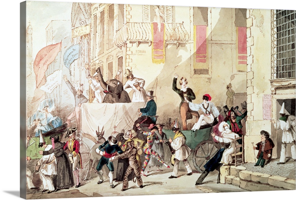 BAL5391 Circus Procession in Italy, 1830 (w/c); by Buckner, Richard (1812-83); watercolour; British Museum, London, UK; En...