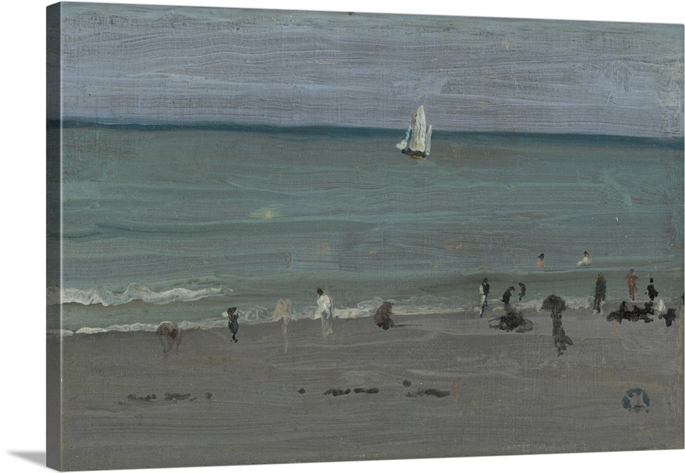 Coast Scene, Bathers, 1884-85, oil on panel.