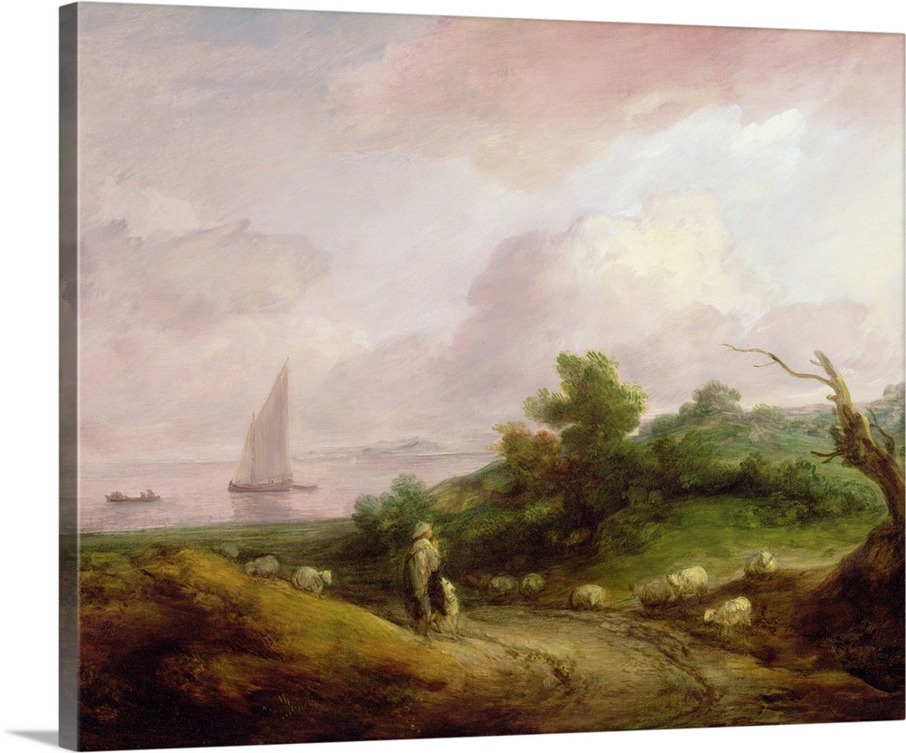 Coastal Landscape with a Shepherd and his Flock, c.1783-4