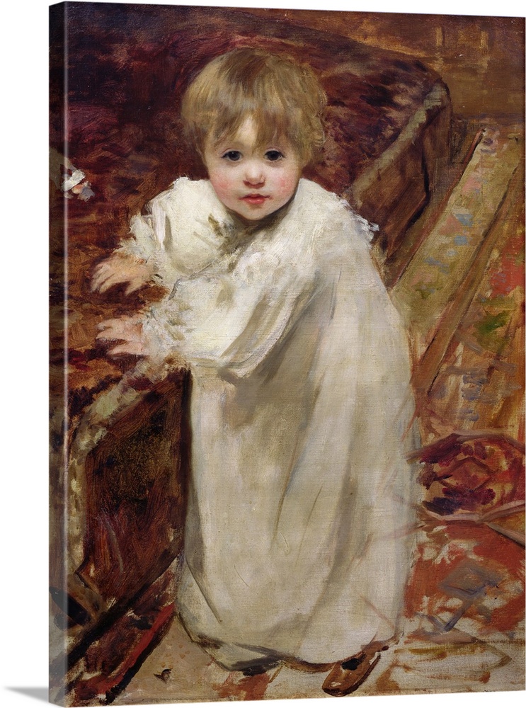 XIR216670 Colette's First Steps, 1895 (oil on canvas)  by Gervex, Henri (1852-1929); 50x37 cm; Private Collection; (add. i...
