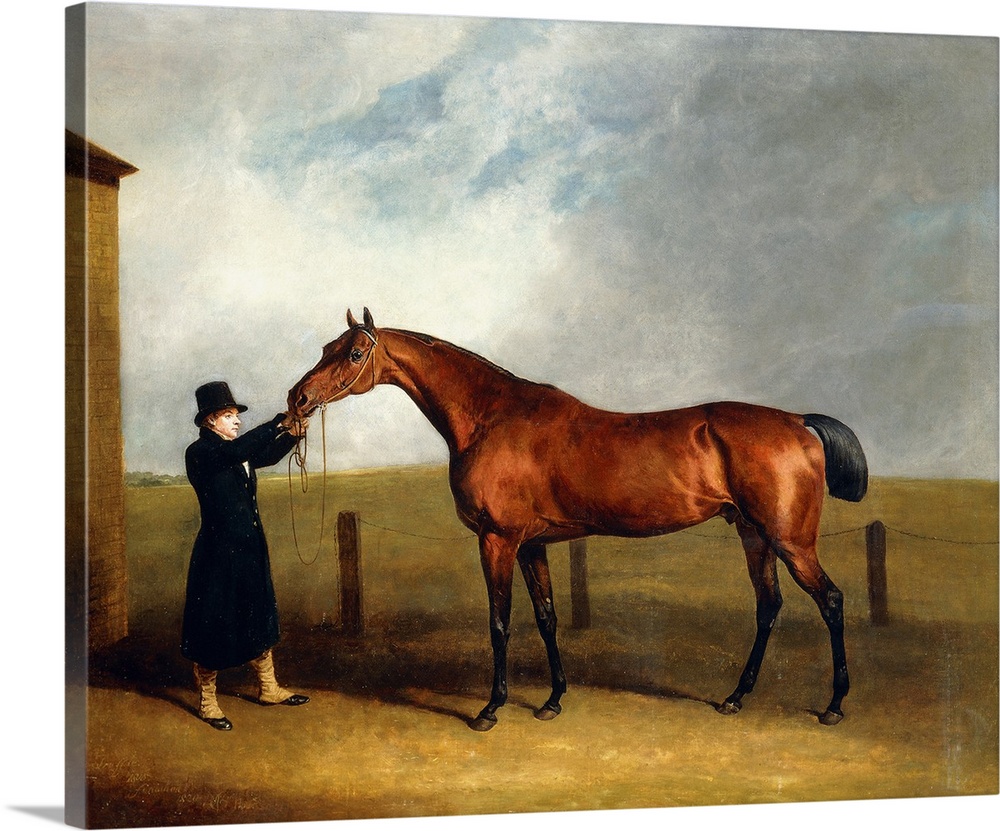 Colonel Udny's Bay Colt Truffle by Sorcerer Held by a Groom, 1815